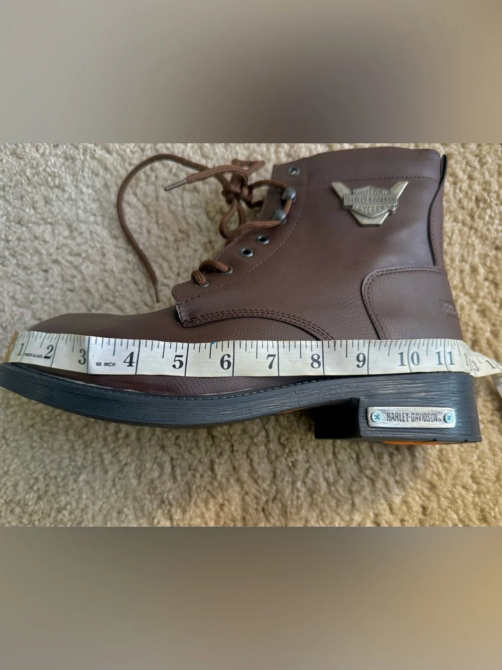 Harley Davidson Mens 10 Brown Leather Motorcycle Biker Lace-up Boots NWT Rare